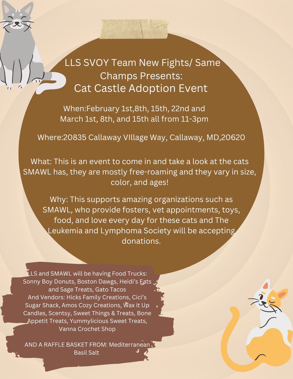 LLS Presents Cat Castle Adoption Event 