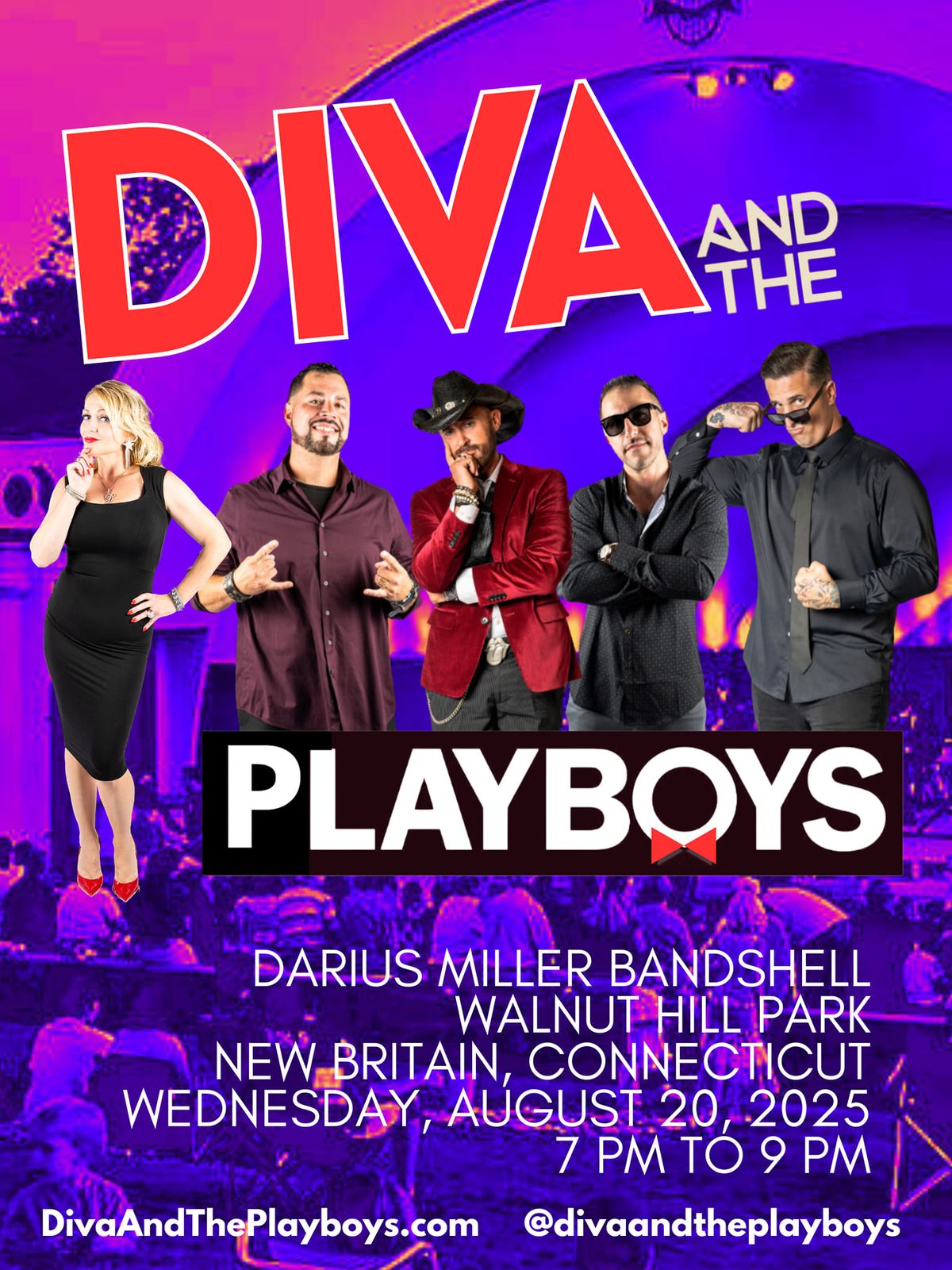 Diva and the Playboys @ Walnut Hill Park 8.20.25!