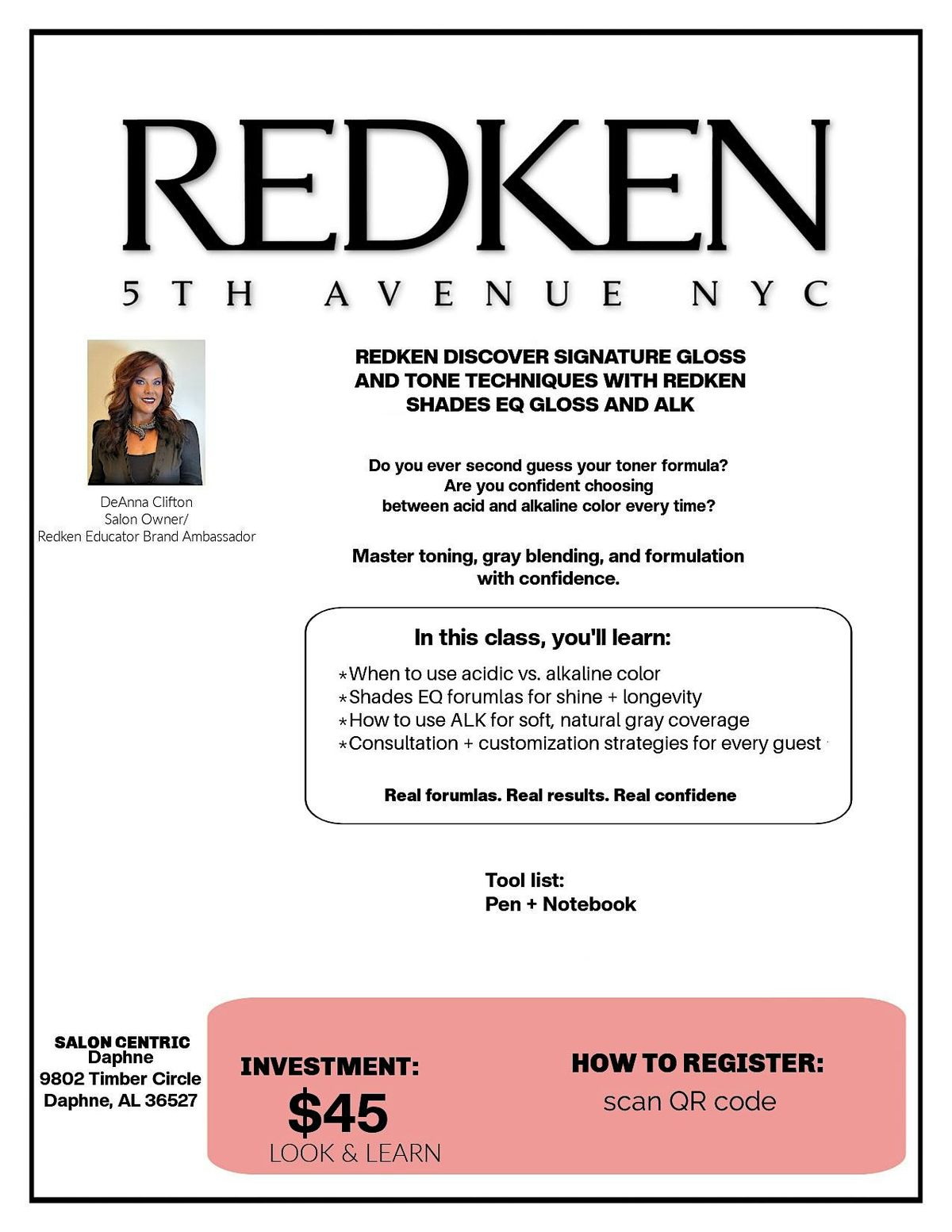 REDKEN DISCOVER SIGNATURE GLOSS AND TONE WITH SHADES EQ & ALK (DAPHNE, AL)