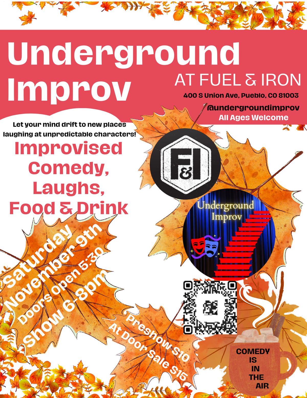 Comedy is in the Air with Underground Improv at Fuel & Iron