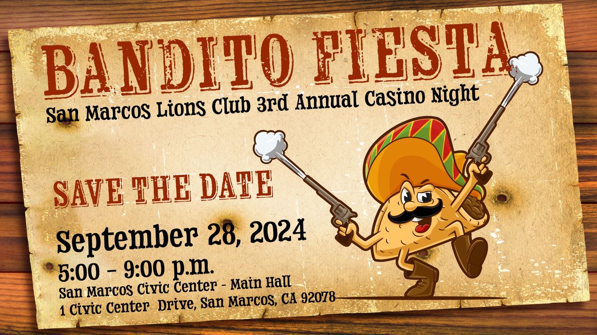 3rd Annual Casino Night Fundraiser - A Bandito Fiesta!