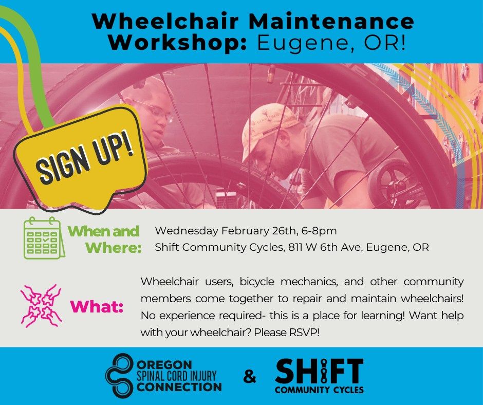 Wheelchair Maintenance Workshop - Eugene