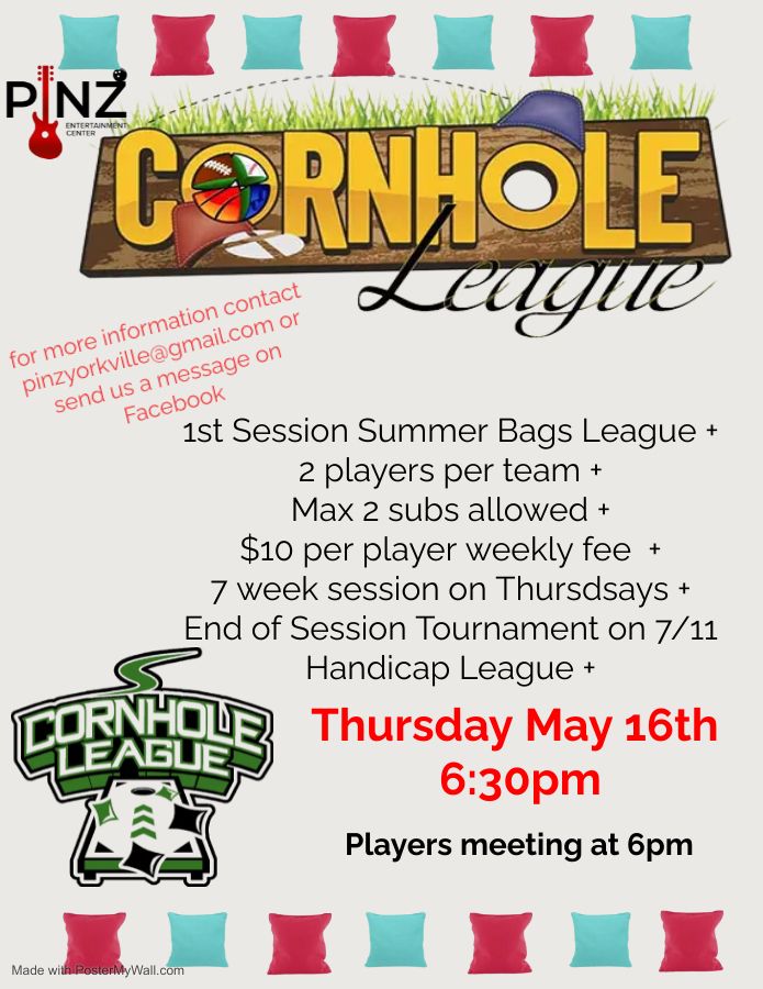 Pinz 1st Session Cornhole League Tournament