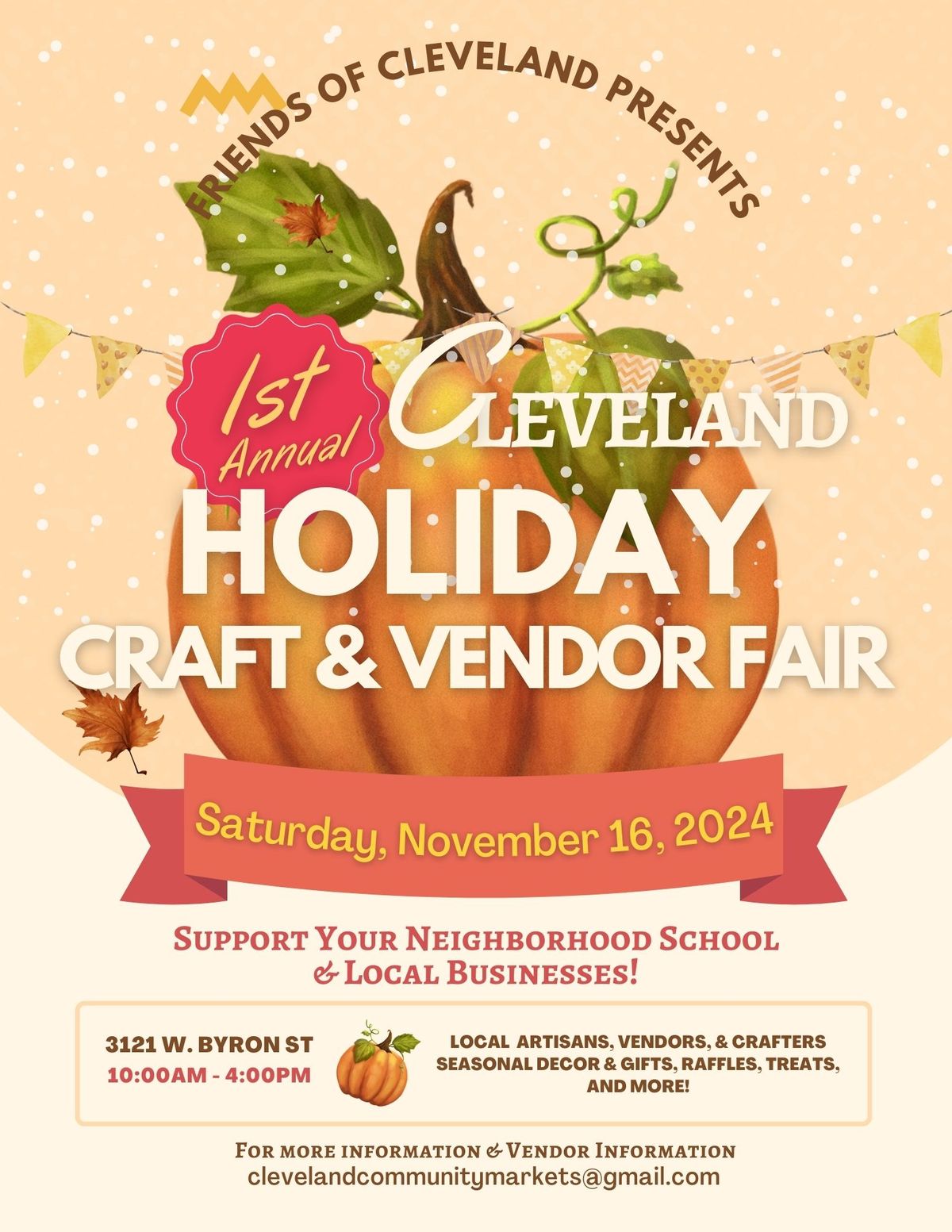 Cleveland Elementary's 2024 Holiday Craft & Vendor Fair