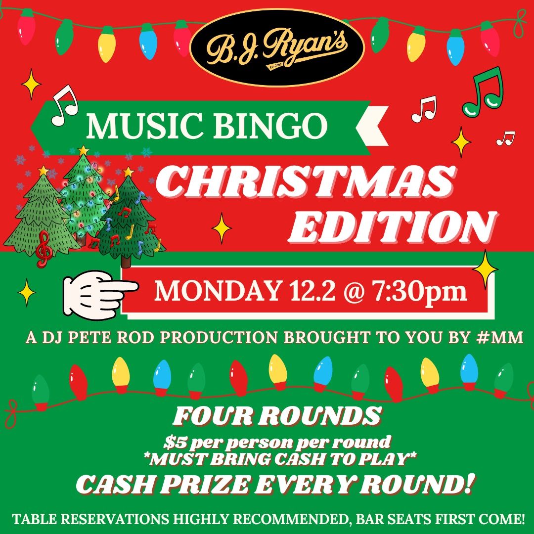 Music Bingo- Christmas Edition!