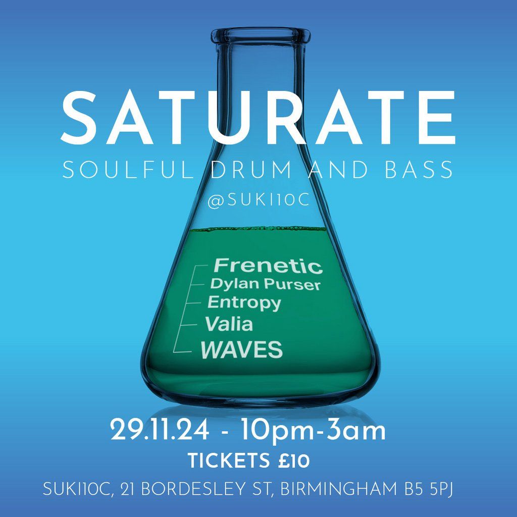 Saturate Events presents Frenetic + more! @ SUKi10c - 29\/11\/24