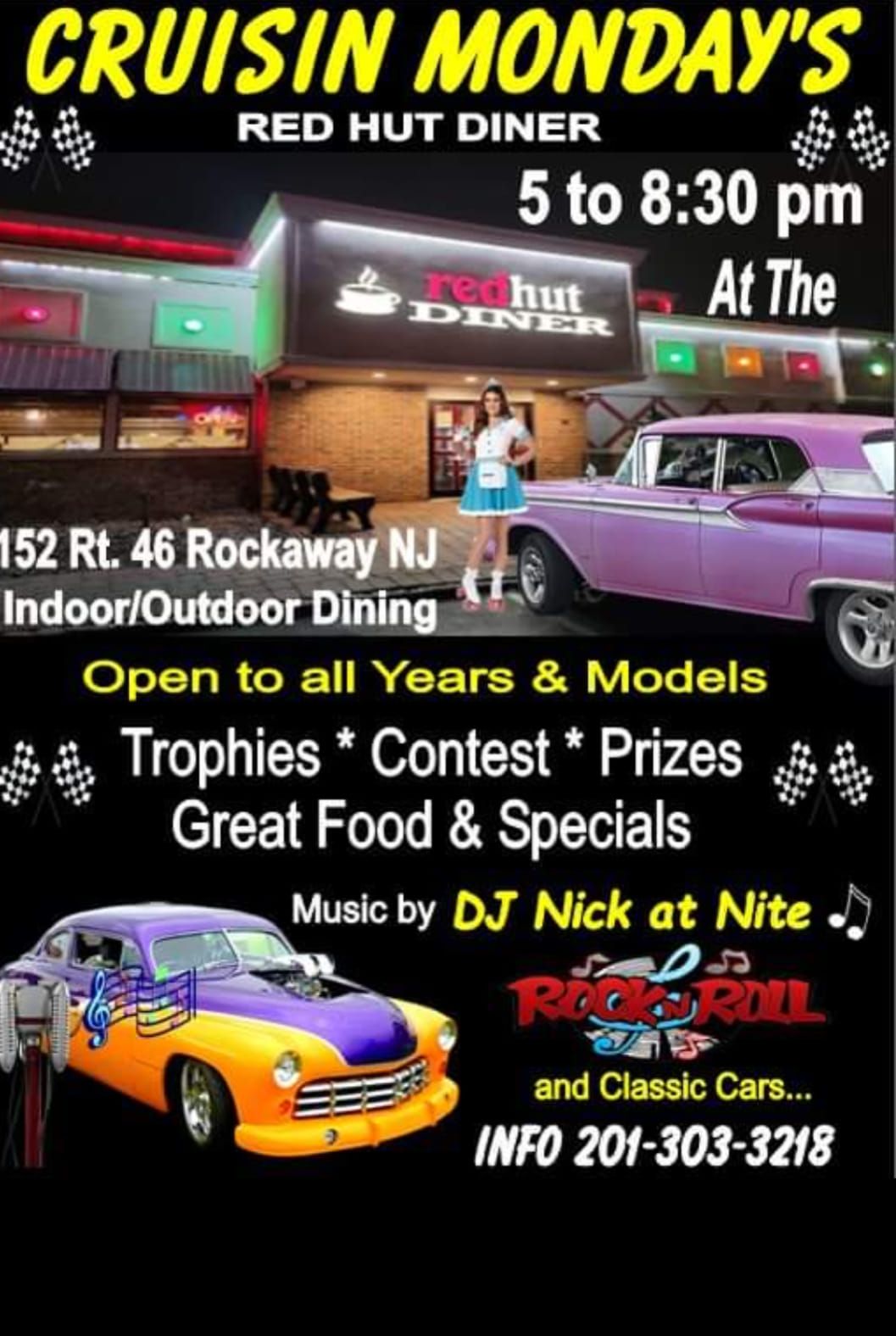 Car Show at RedHut Diner Rockaway NJ