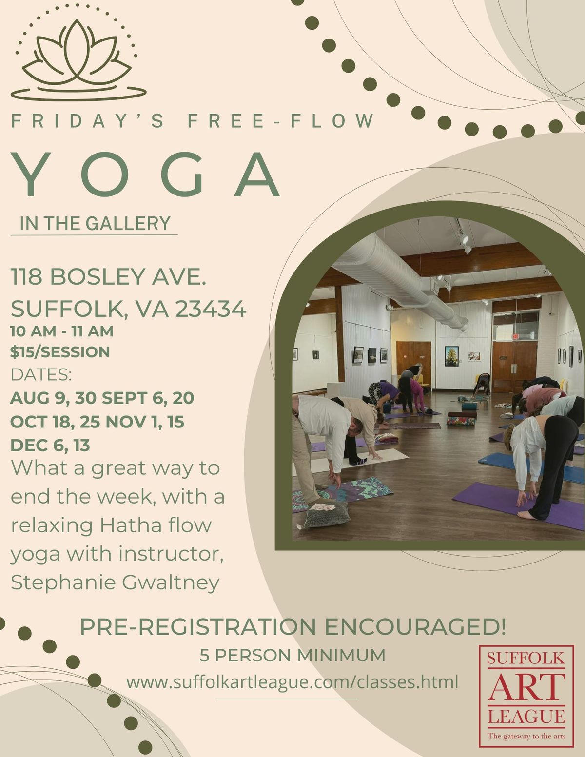 Friday's Free-Flow Yoga in the Gallery! 