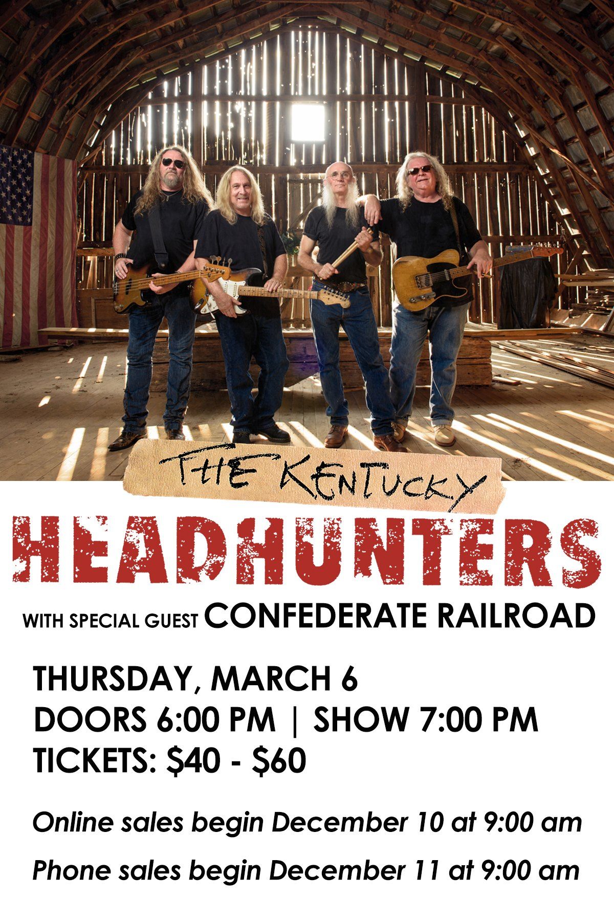 The Kentucky Headhunters with special guest Confederate Railroad