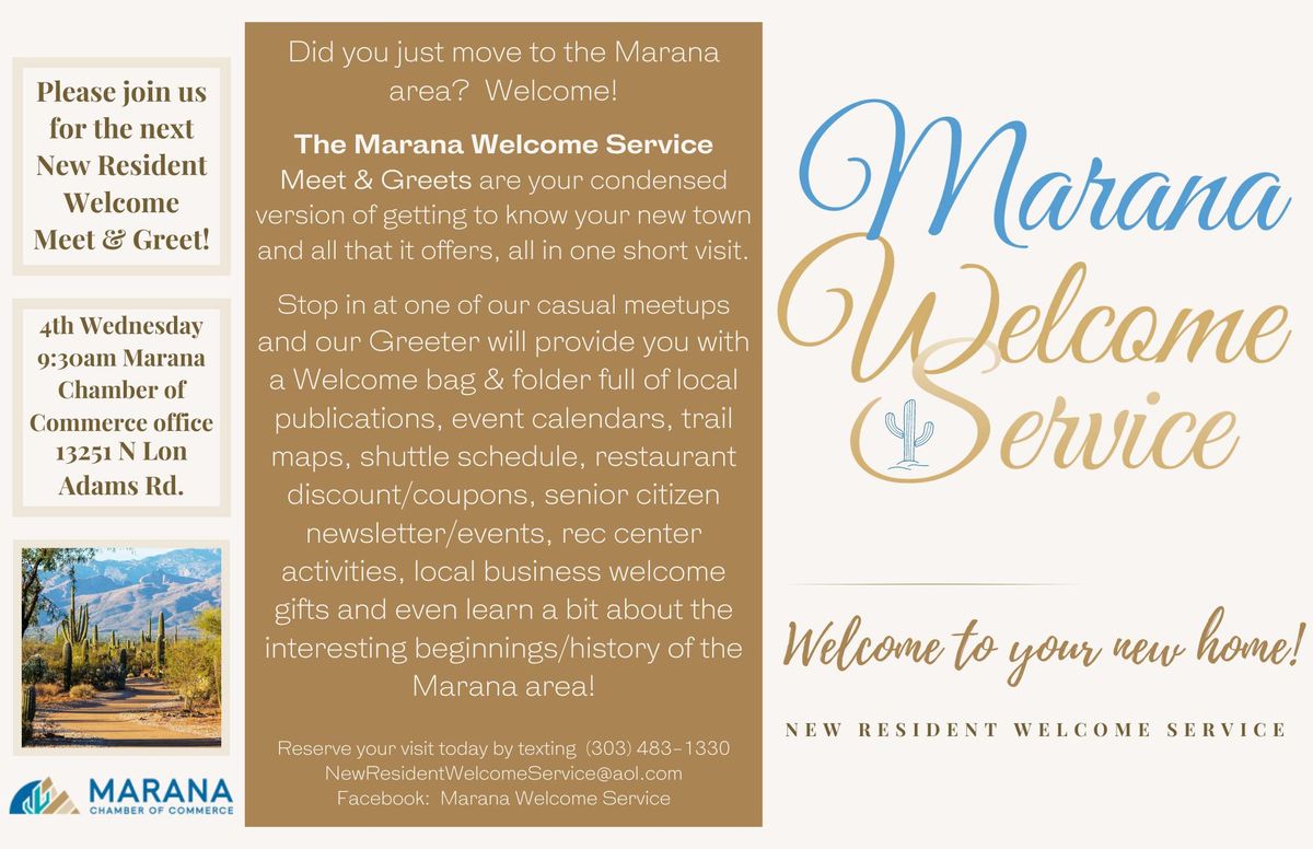 Marana New Resident Welcome Meet & Greet!