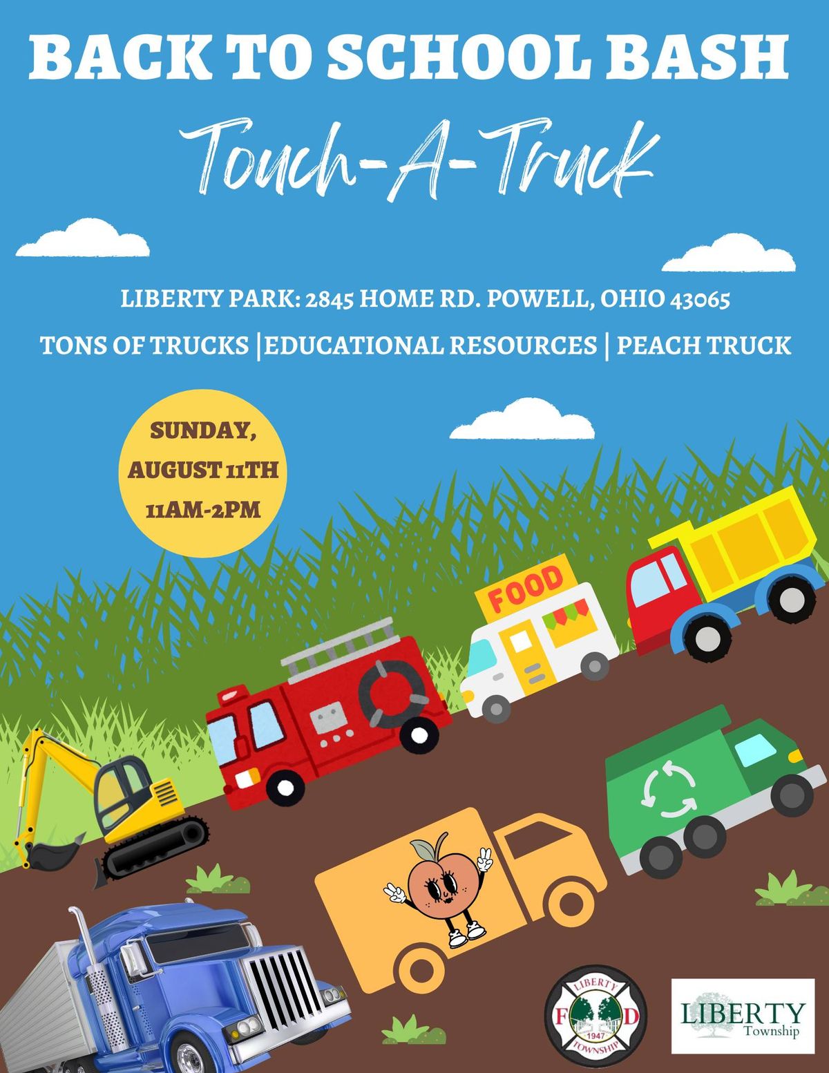 Liberty Township's 1st Back To School Bash \/ Touch-A-Truck Event! 