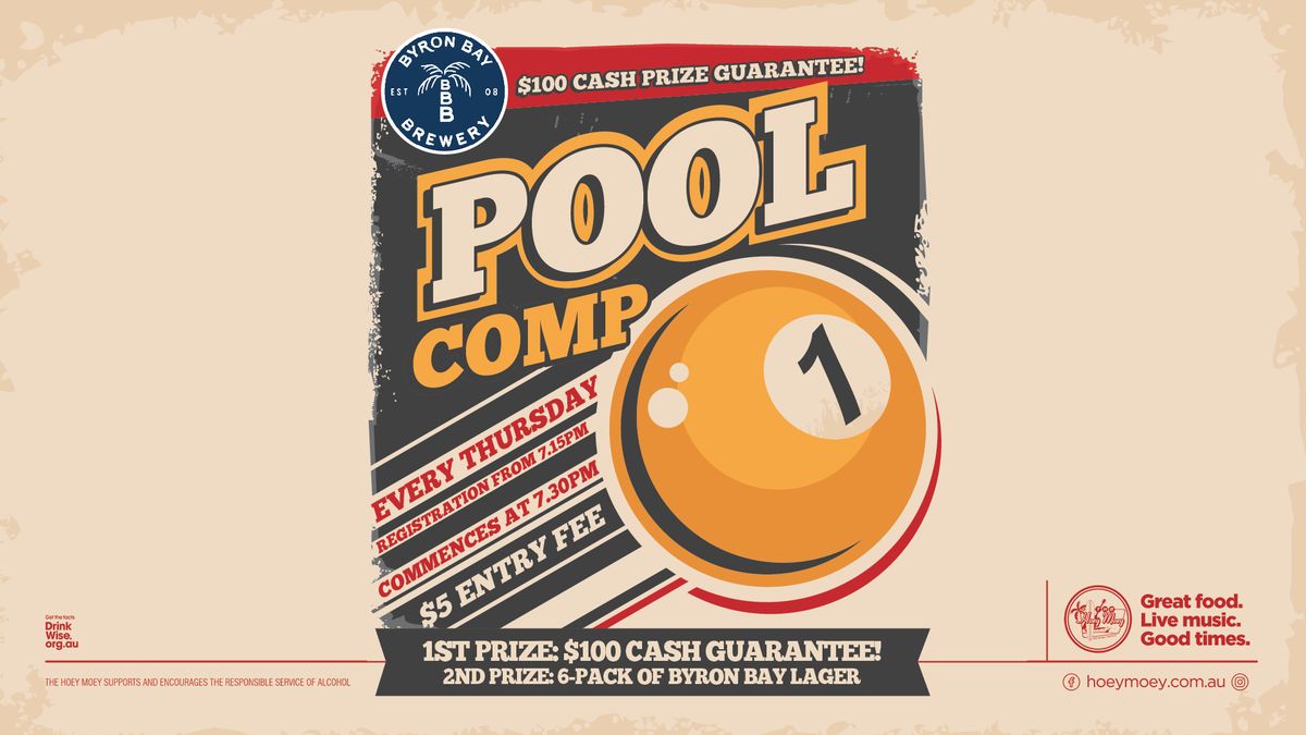 BYRON BAY PREMIUM LAGER\u2019S THURSDAY POOL COMP!