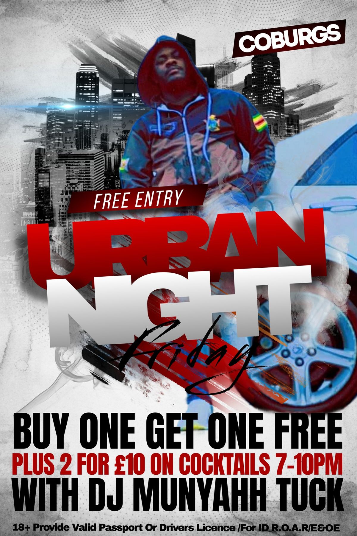 URBAN FRIDAY | BUY ONE GET ONE FREE 7-10PM | FREE ENTRY