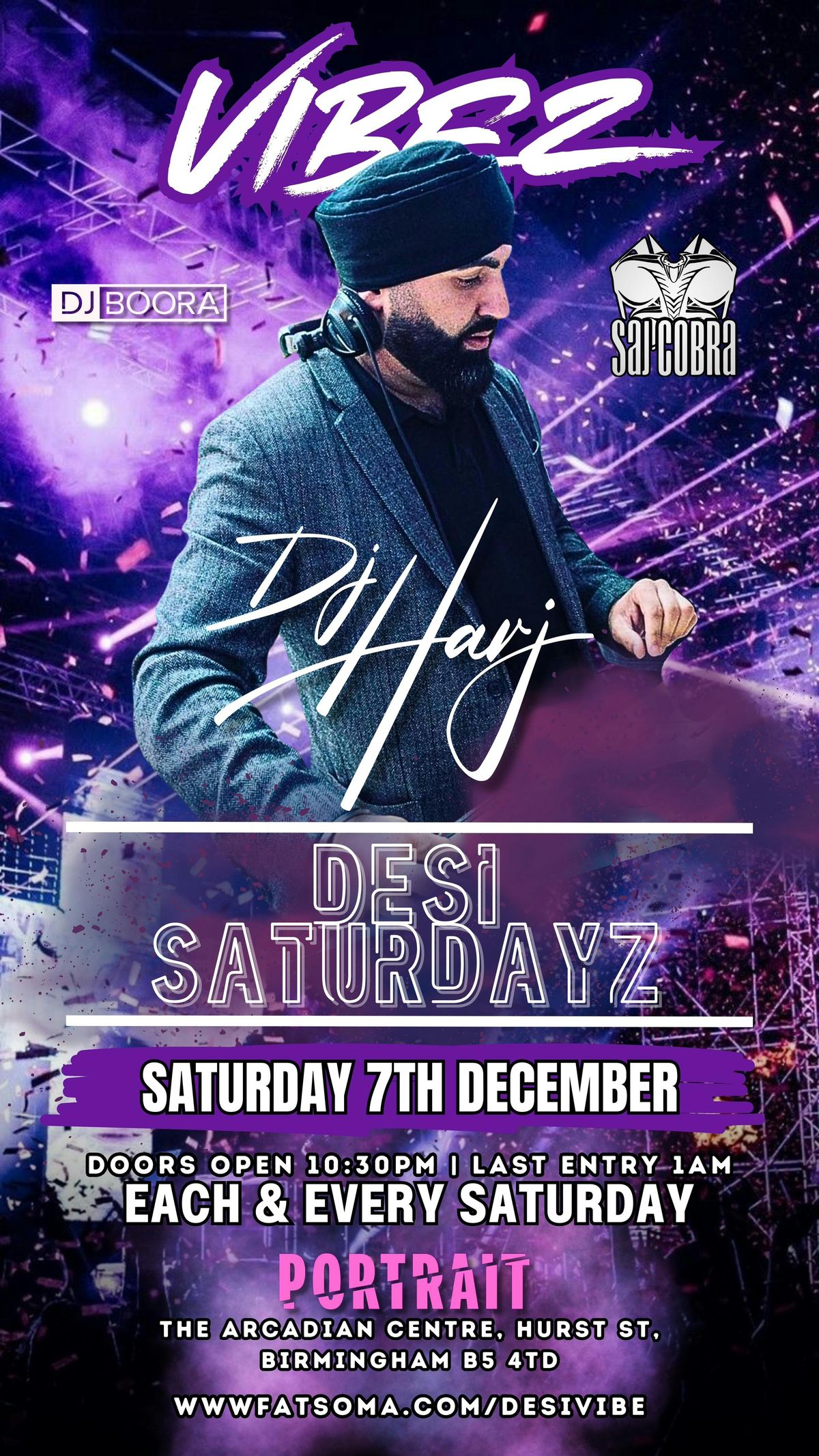 Desi Rave and Vibez presents DJ Harj and Saj Cobra