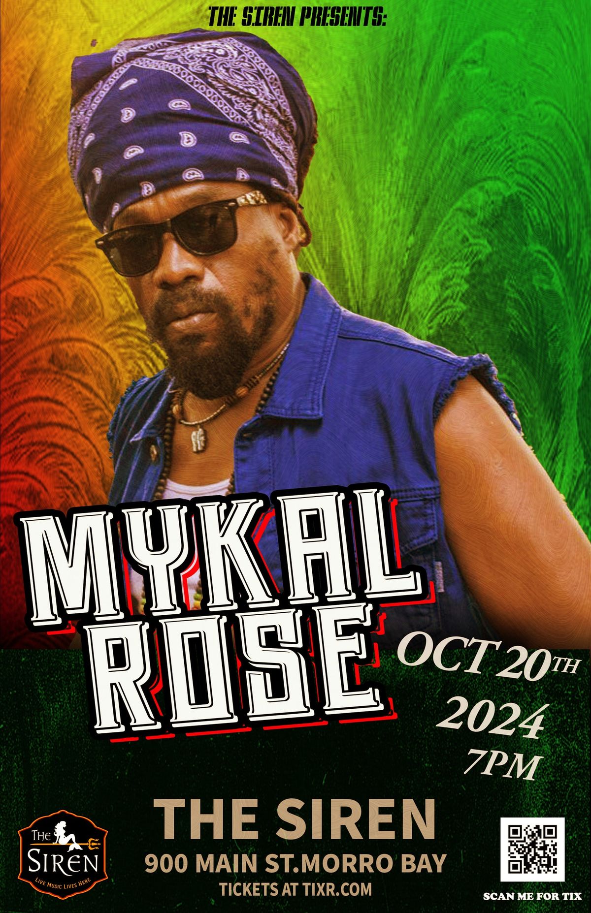 Mykal Rose (Grammy winning reggae in Morro Bay Oct 20th!)