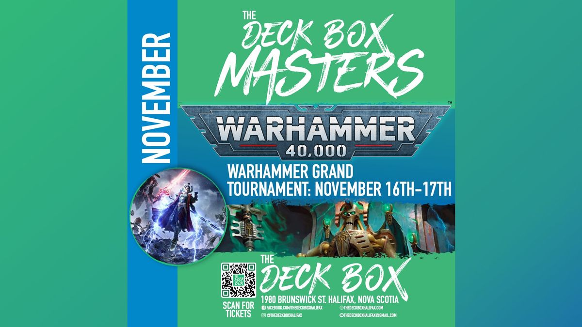 Deck Box Masters Grand Tournament November 16-17th - Warhammer Warhammer