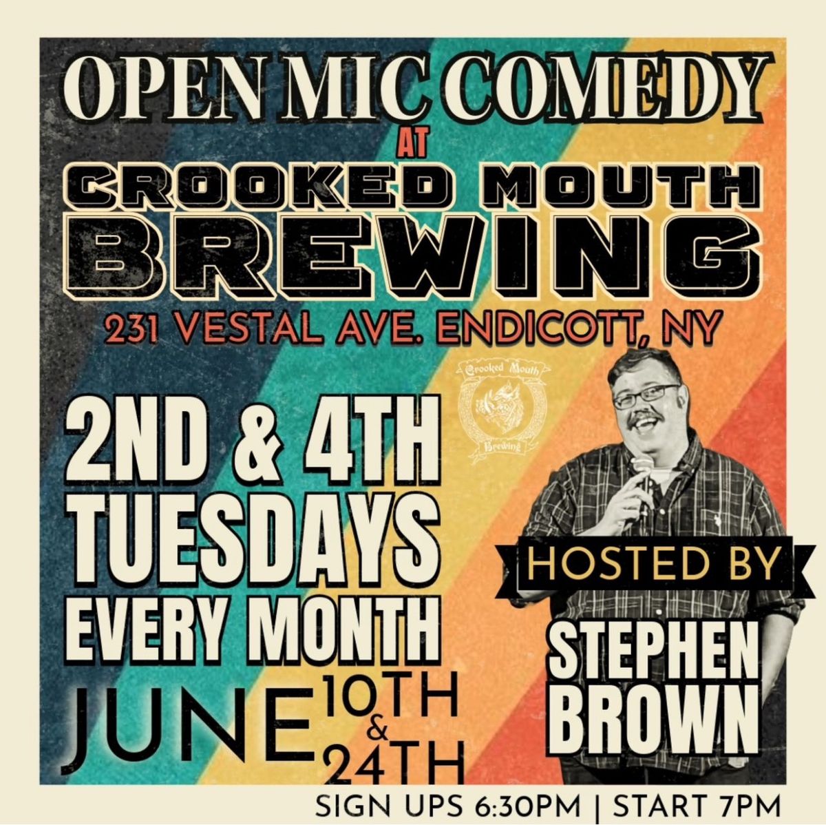 Comedy open mic at Crooked Mouth