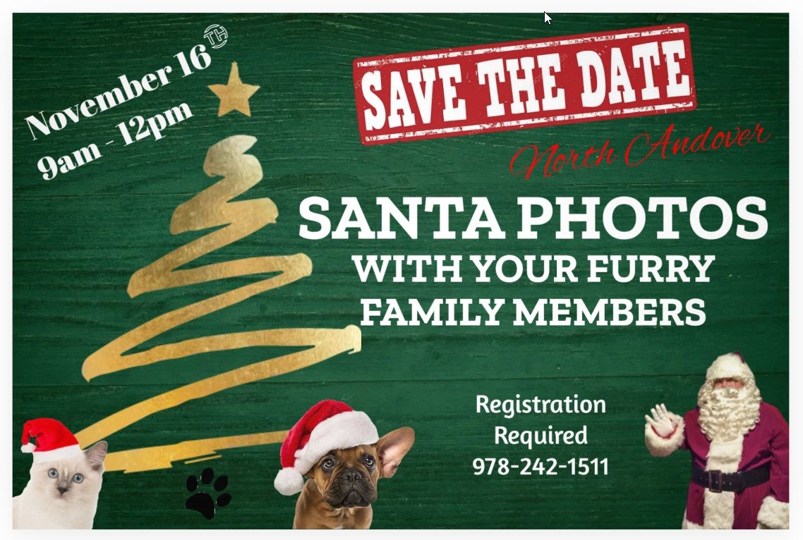 SANTA PHOTOS WITH YOUR FURRY FAMILY MEMBERS