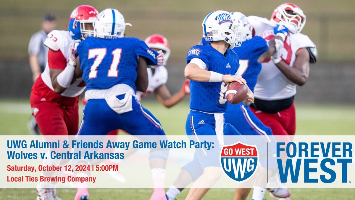 UWG Alumni & Friends Away Football Game Watch Party: UWG Wolves v. Central Arkansas