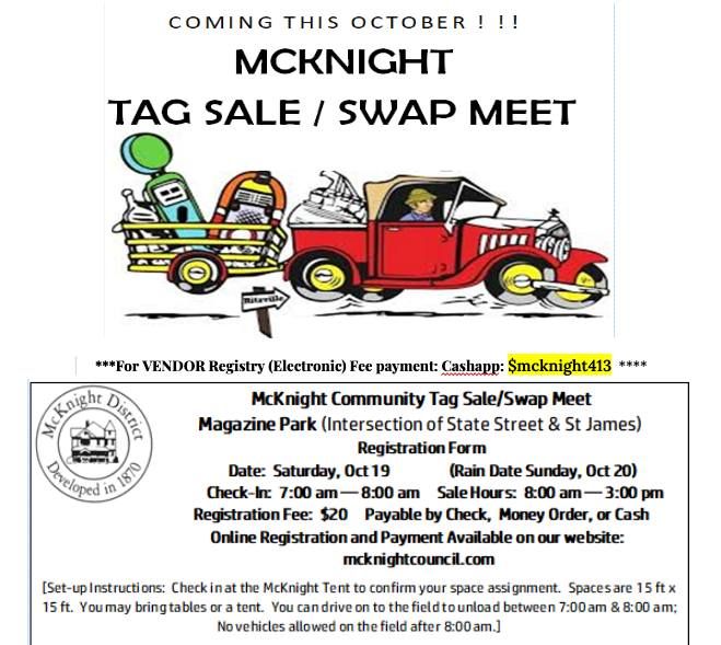 McKnight Council Tag Sale\/Swap Meet 