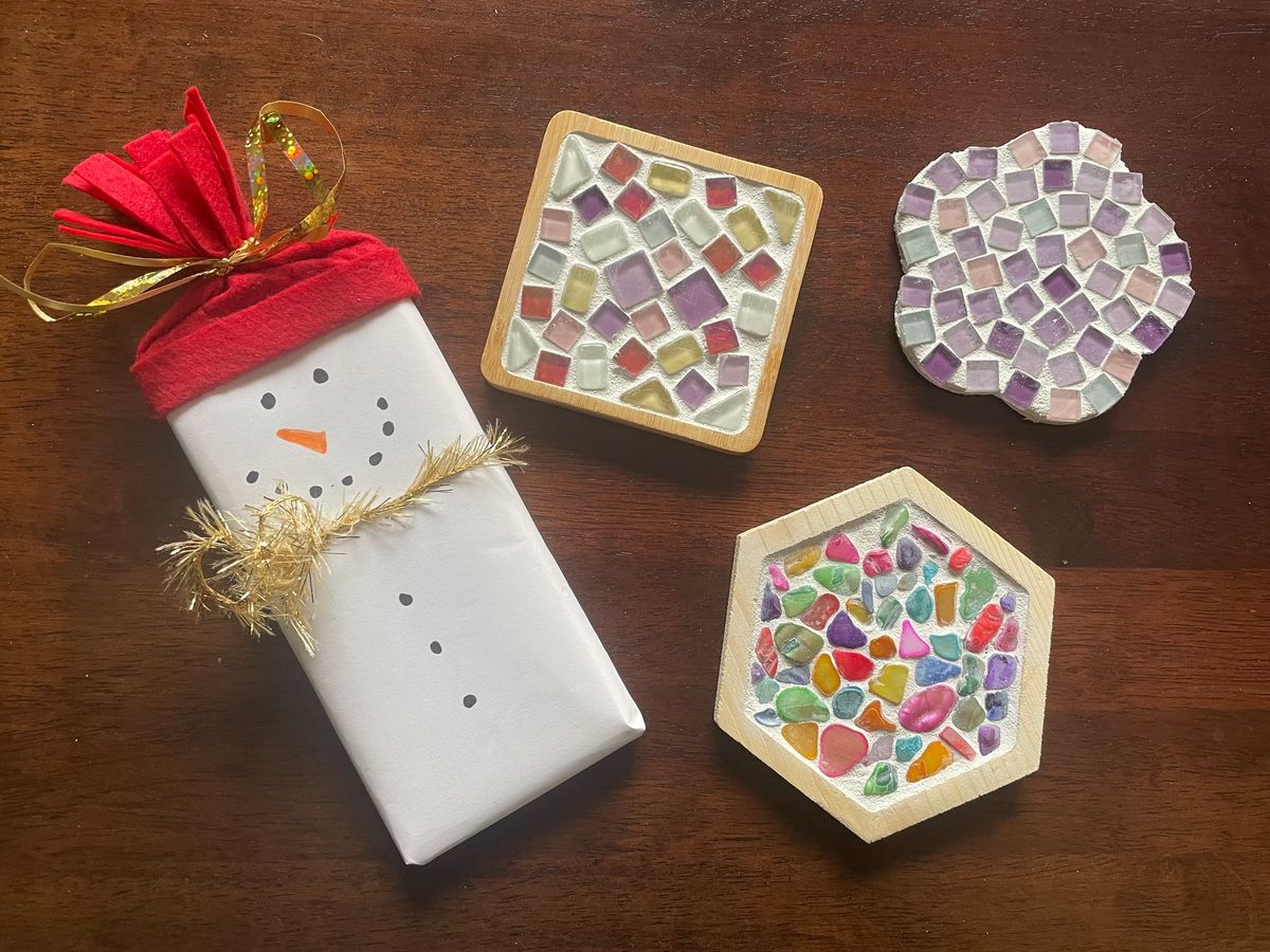 Kids 6 - 12! Mosaic Coaster and Christmas Surprise Event! 