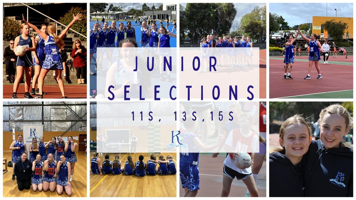 Kilburn Netball Club Junior Selections 