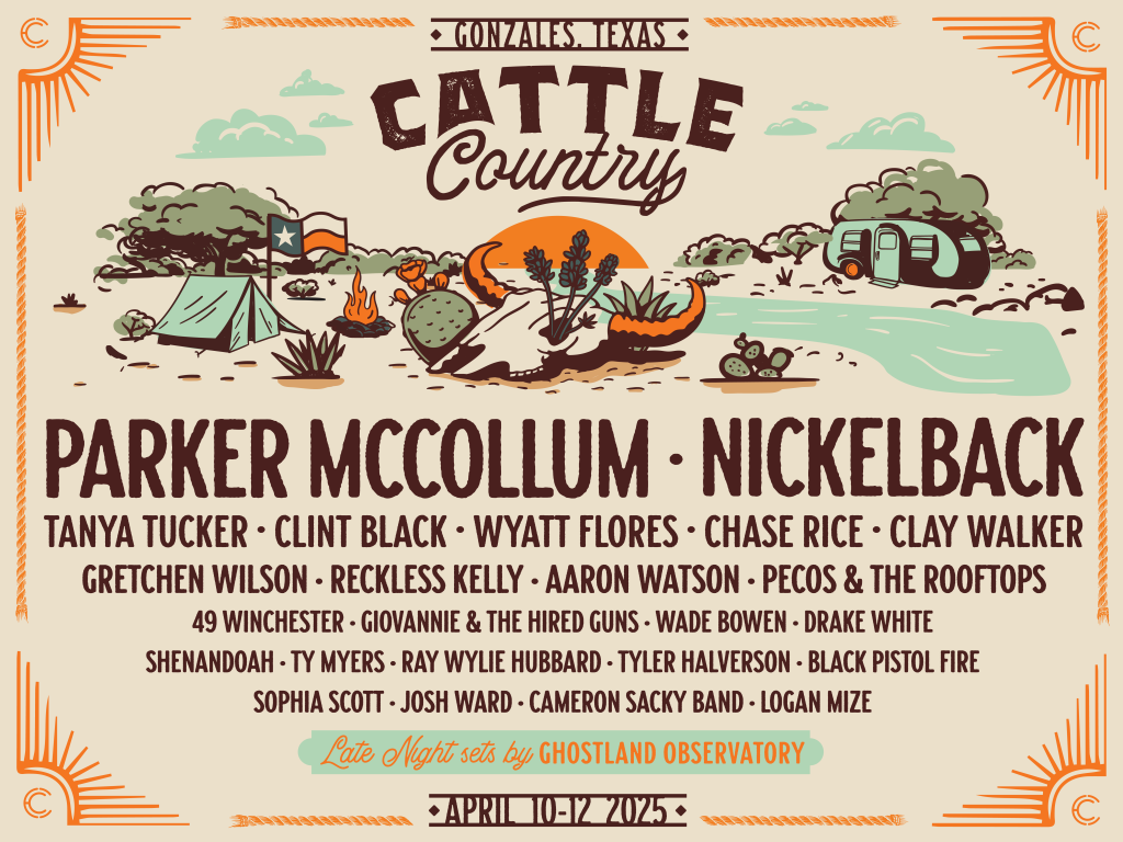 Cattle Country Music Festival (Friday) with Nickelback, Wyatt Flores, Chase Rice, and more