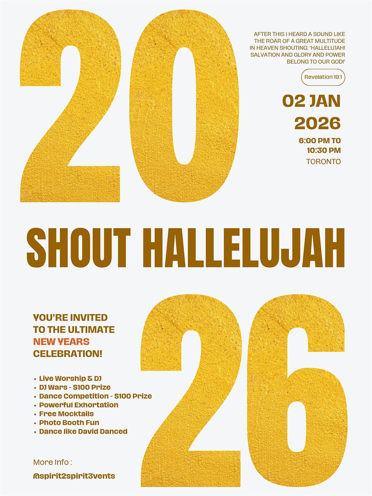 Shout Hallelujah: New years Celebration Night
