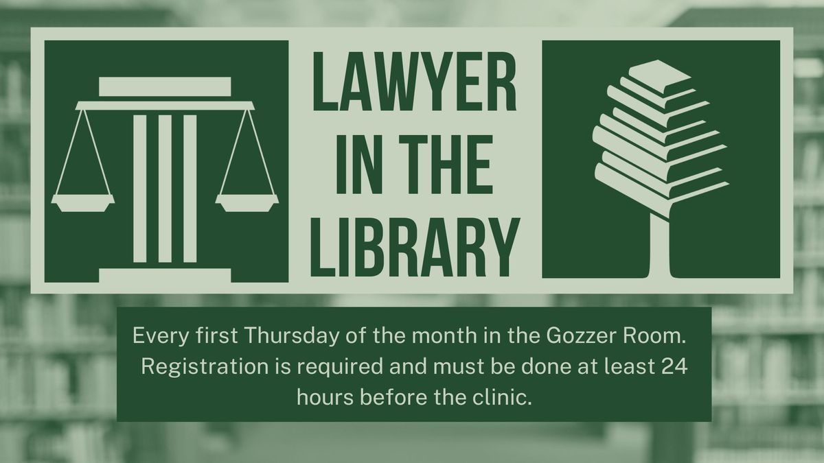 Lawyer in the Library - REGISTER ON LIBRARY WEBSITE