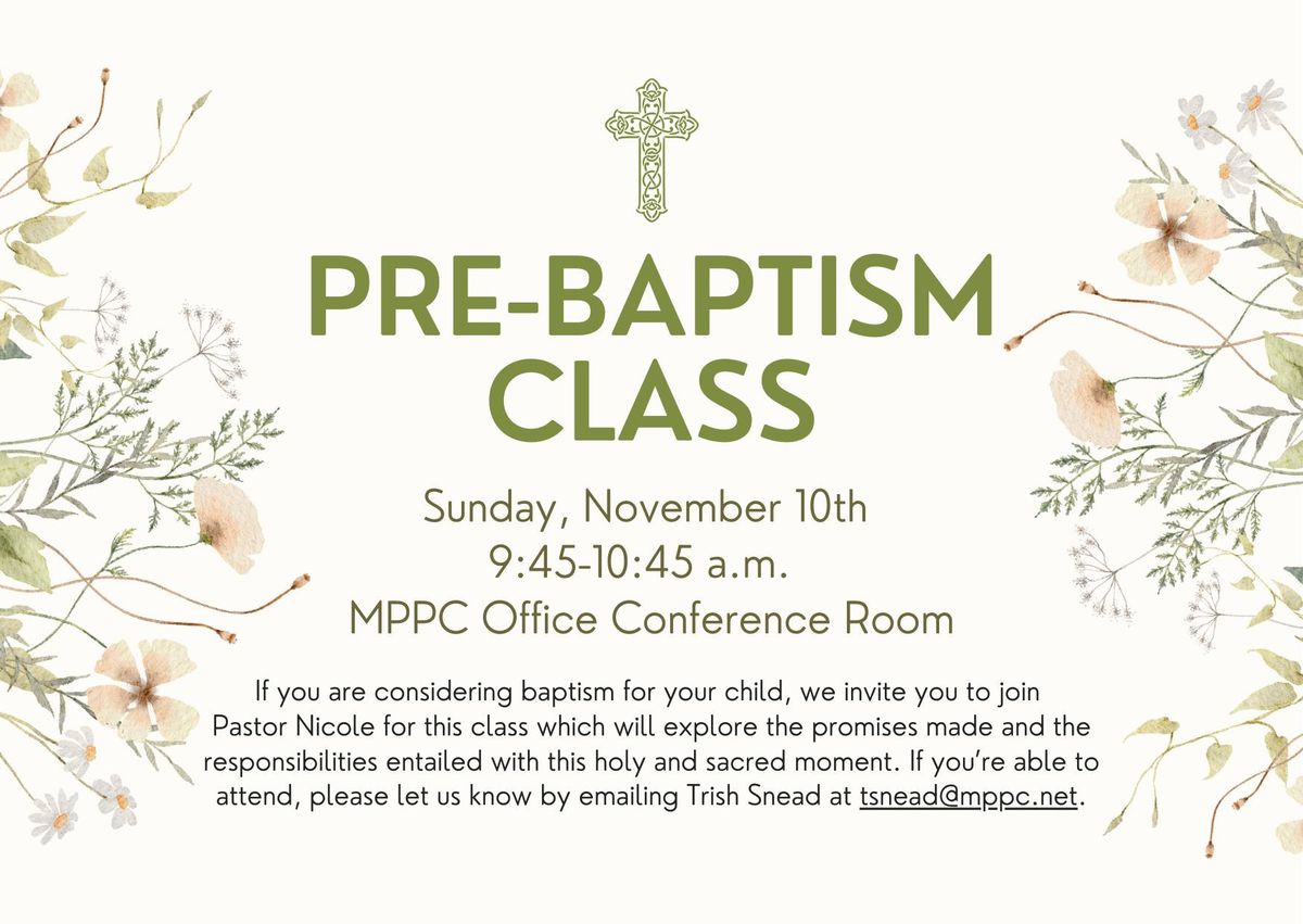 Pre-Baptism Class