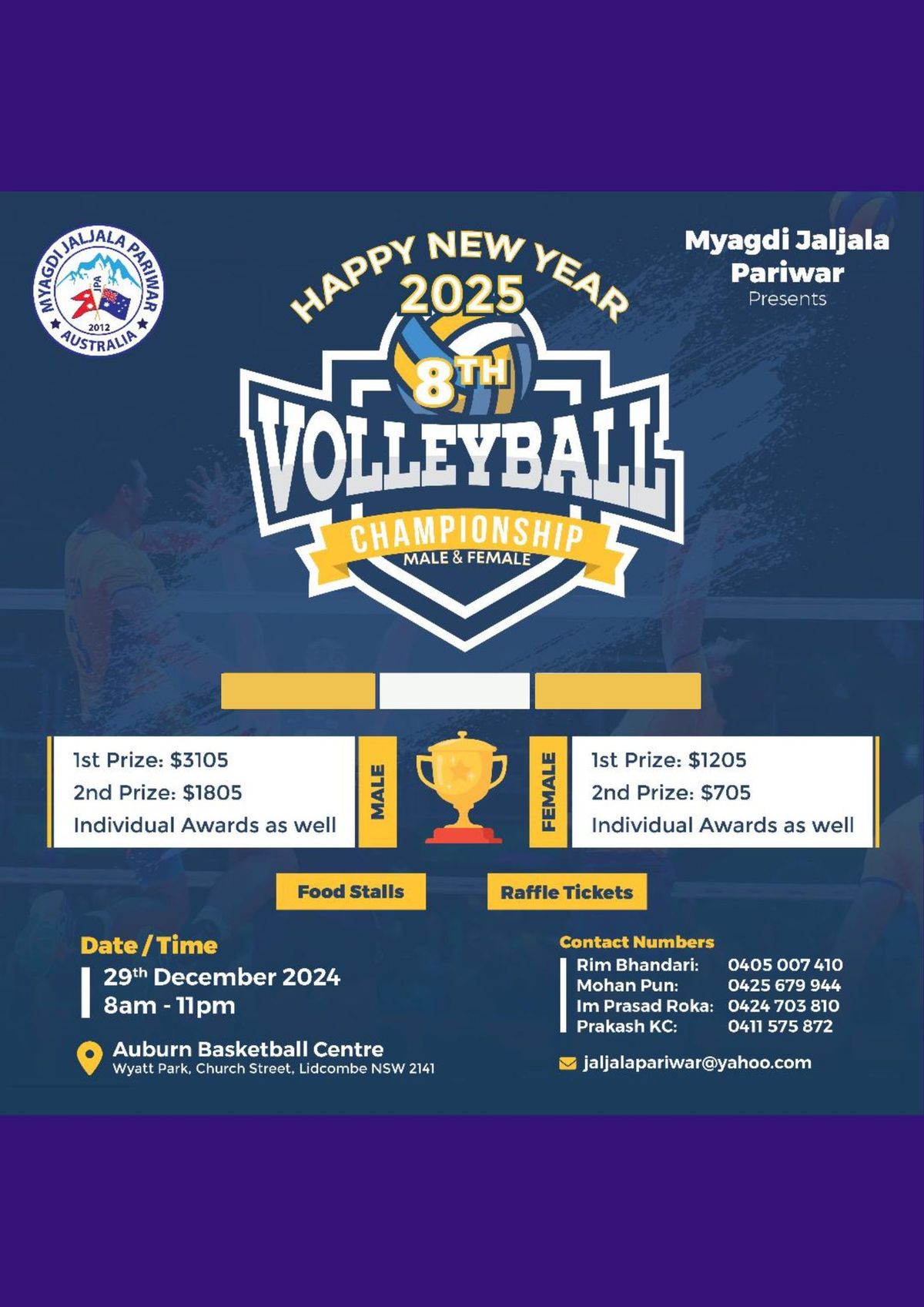 8th Myagdi Jaljala Volleyball Championship for Male and Female