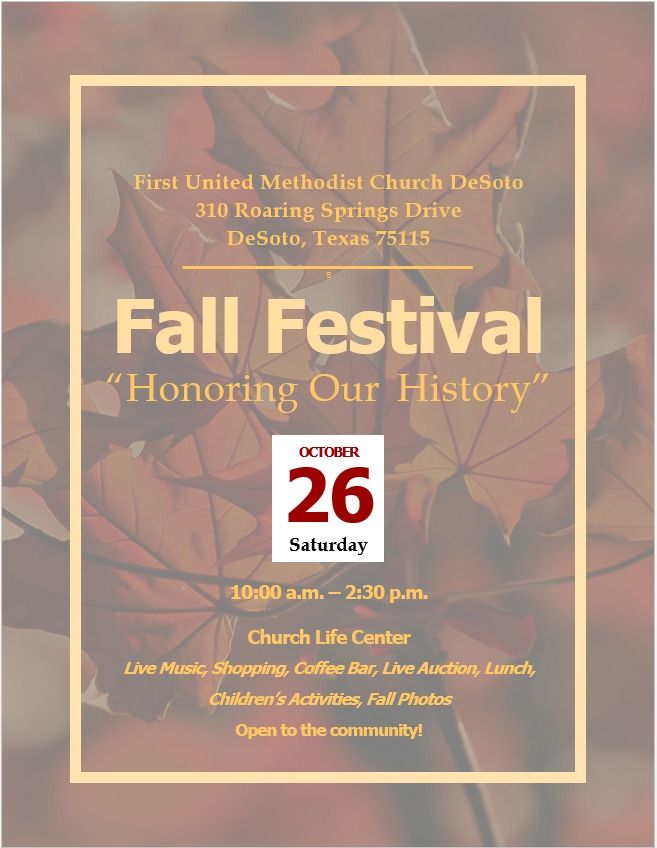 Fall Festival 2024 - "Honoring Our History"