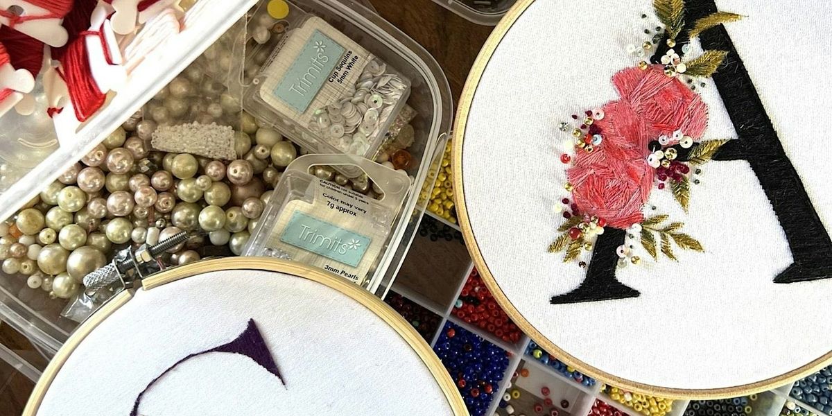 Embroidery Workshop at The Dog & Fox, Wimbeldon