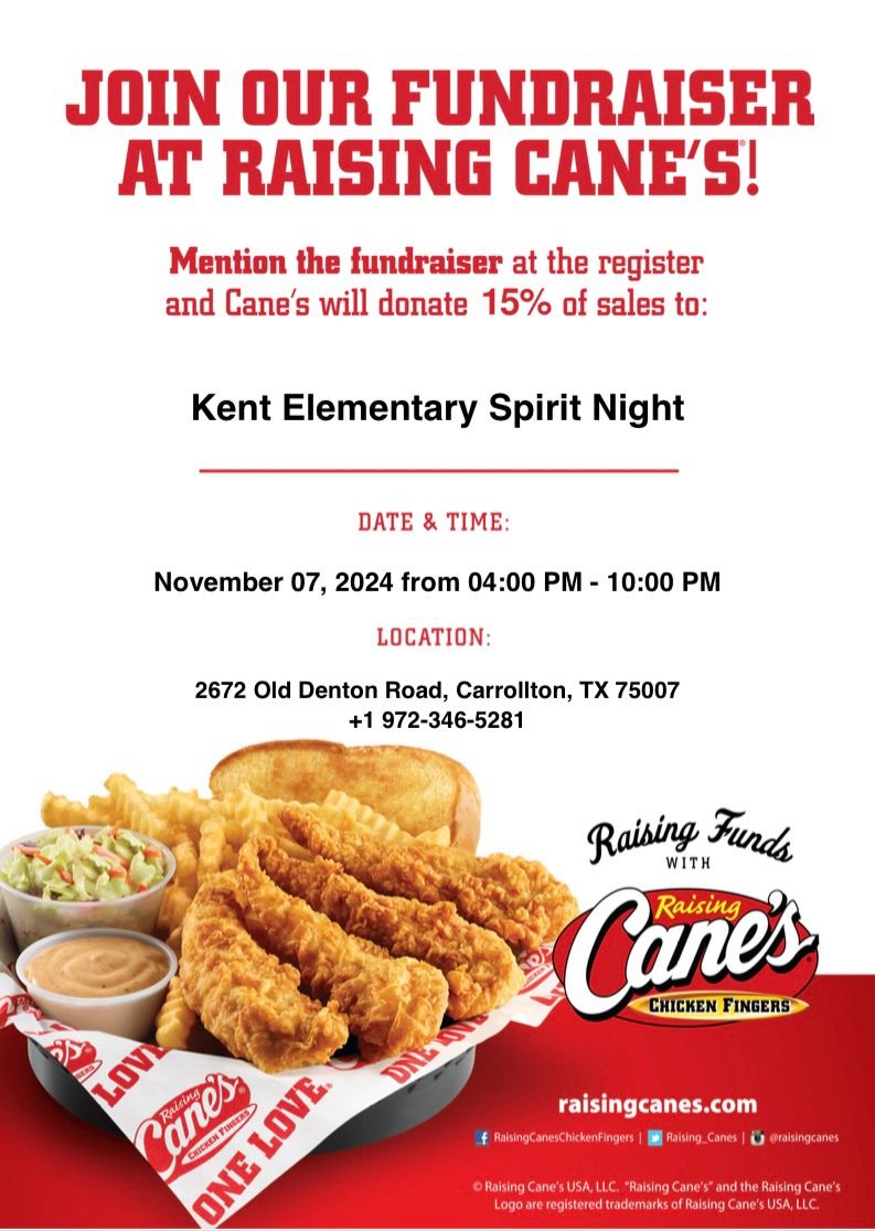 Kent Spirit Night at Raising Cane\u2019s