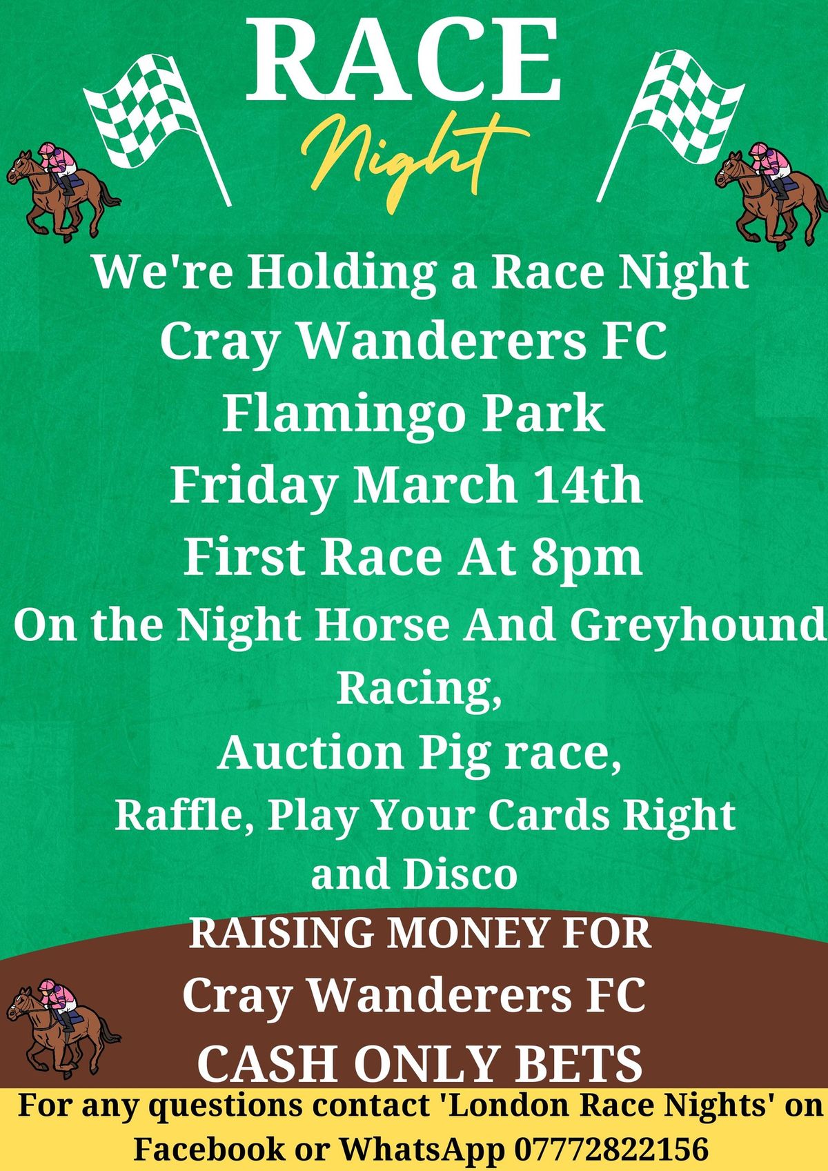 Cray Wanderers Race Night