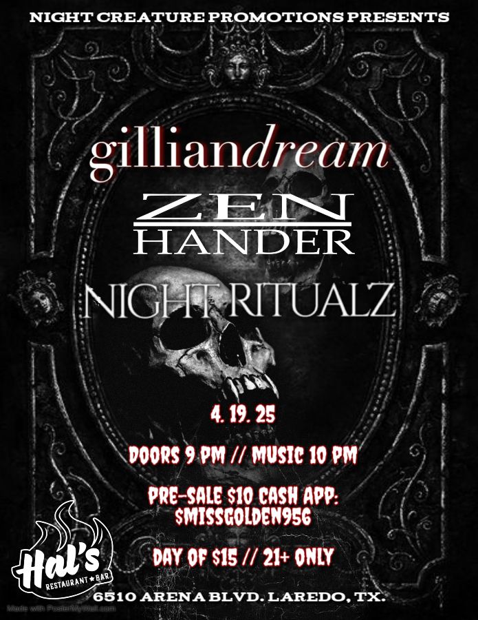 Gillian Dream, Zen Hander & Night Ritualz live at Hal's