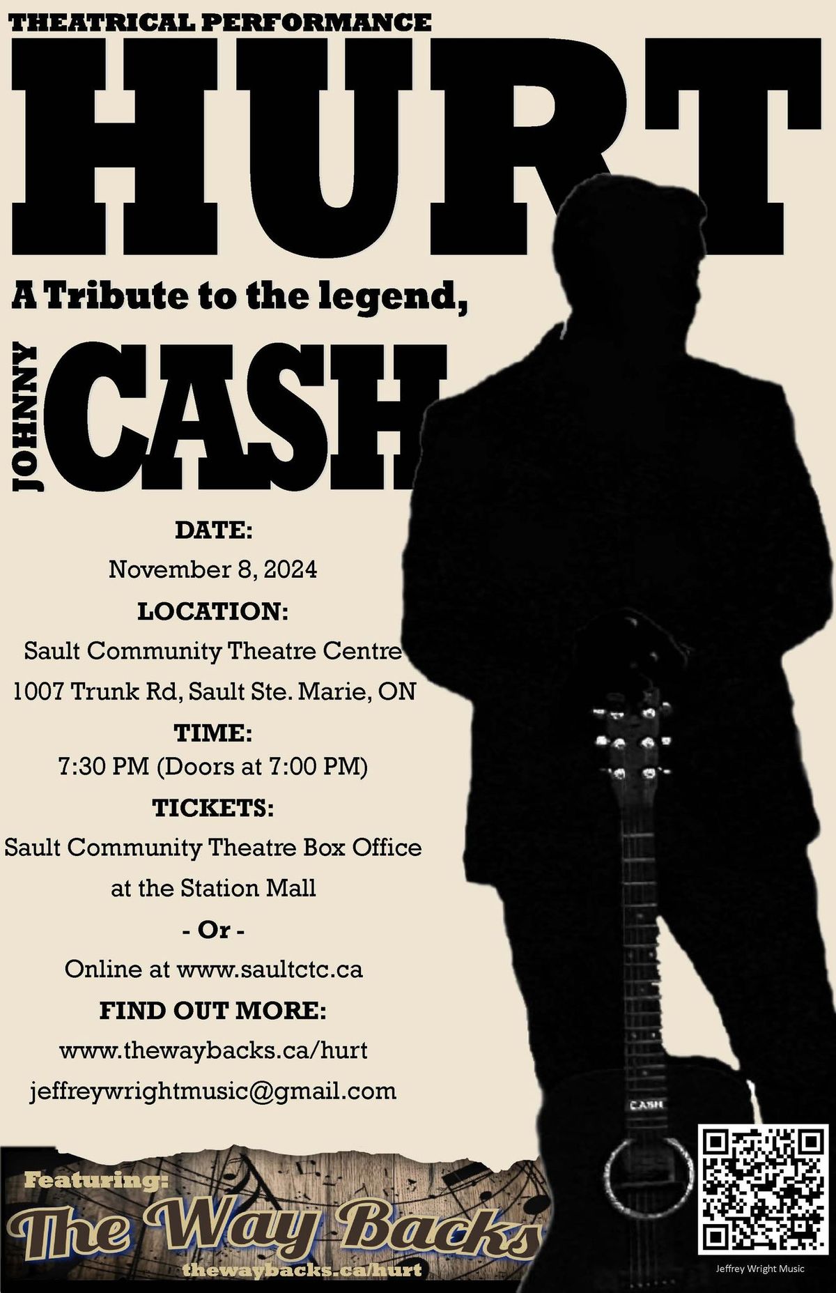 HURT: A Tribute to the Legend, Johnny Cash - Sault Ste. Marie, ON