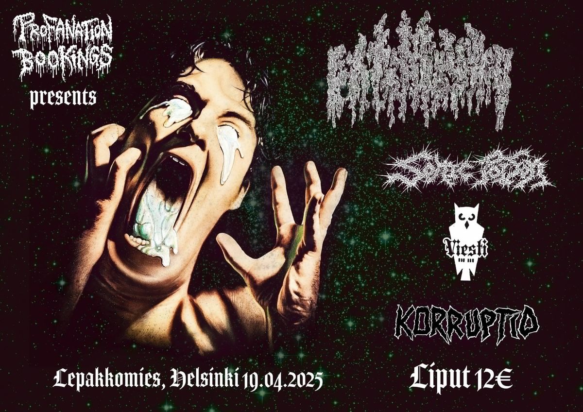 Profanation Bookings presents: Extinguished, Sonic Poison, Viesti, Korruptio.