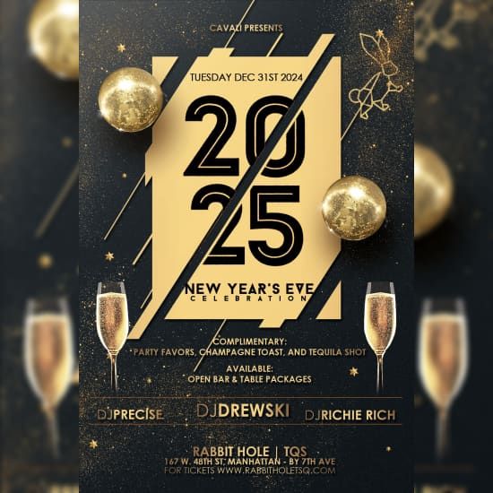 New Year's Eve party in Times Square at Rabbit Hole