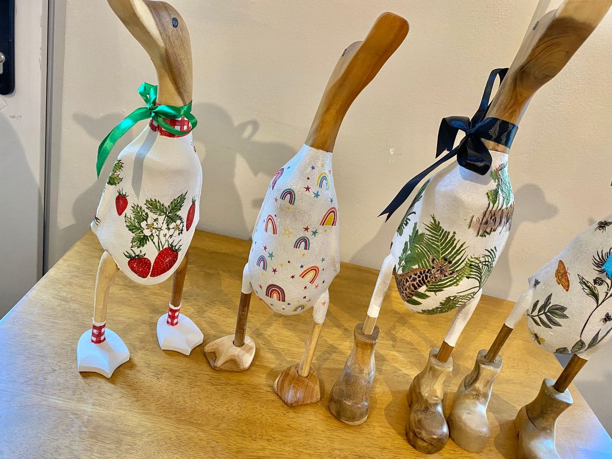 Decoupage Wooden Bamboo Duck Workshop 