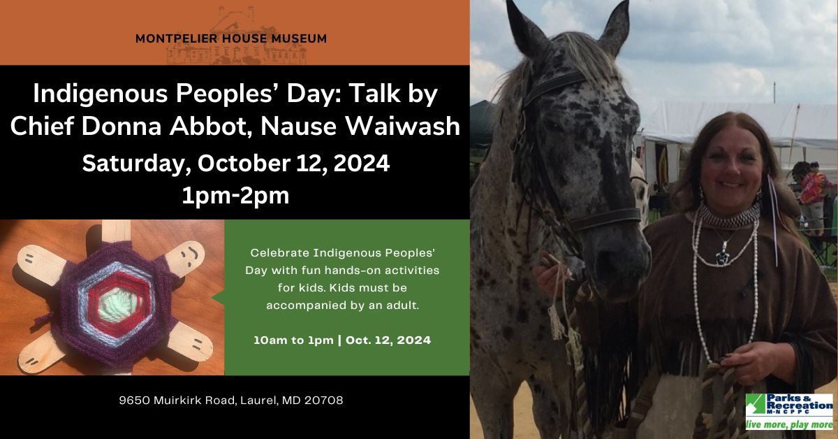 Indigenous Peoples' Day: Talk by Chief Donna Abbott, Nause-Waiwash