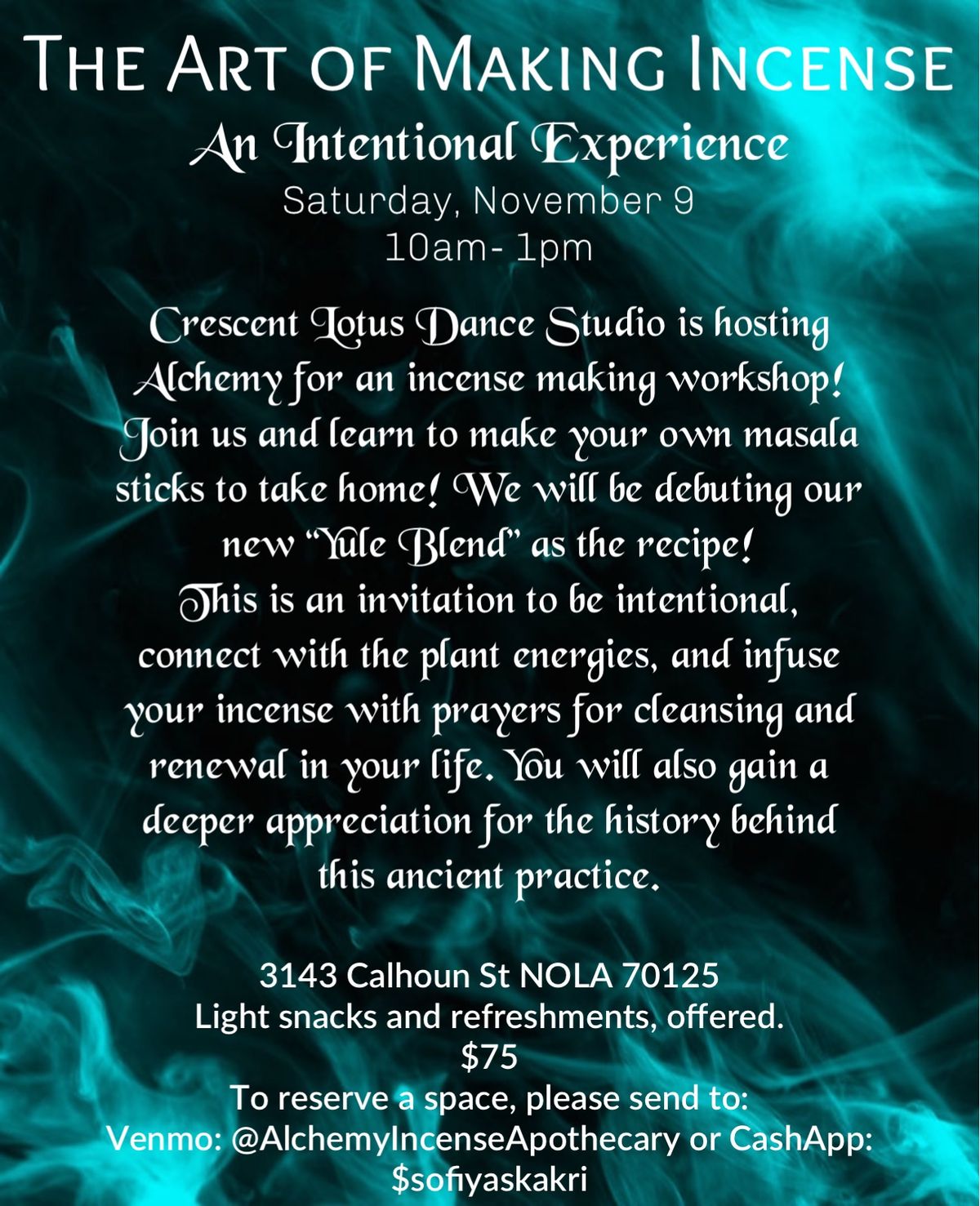 The Art of Making Incense at Crescent Lotus Dance Studio