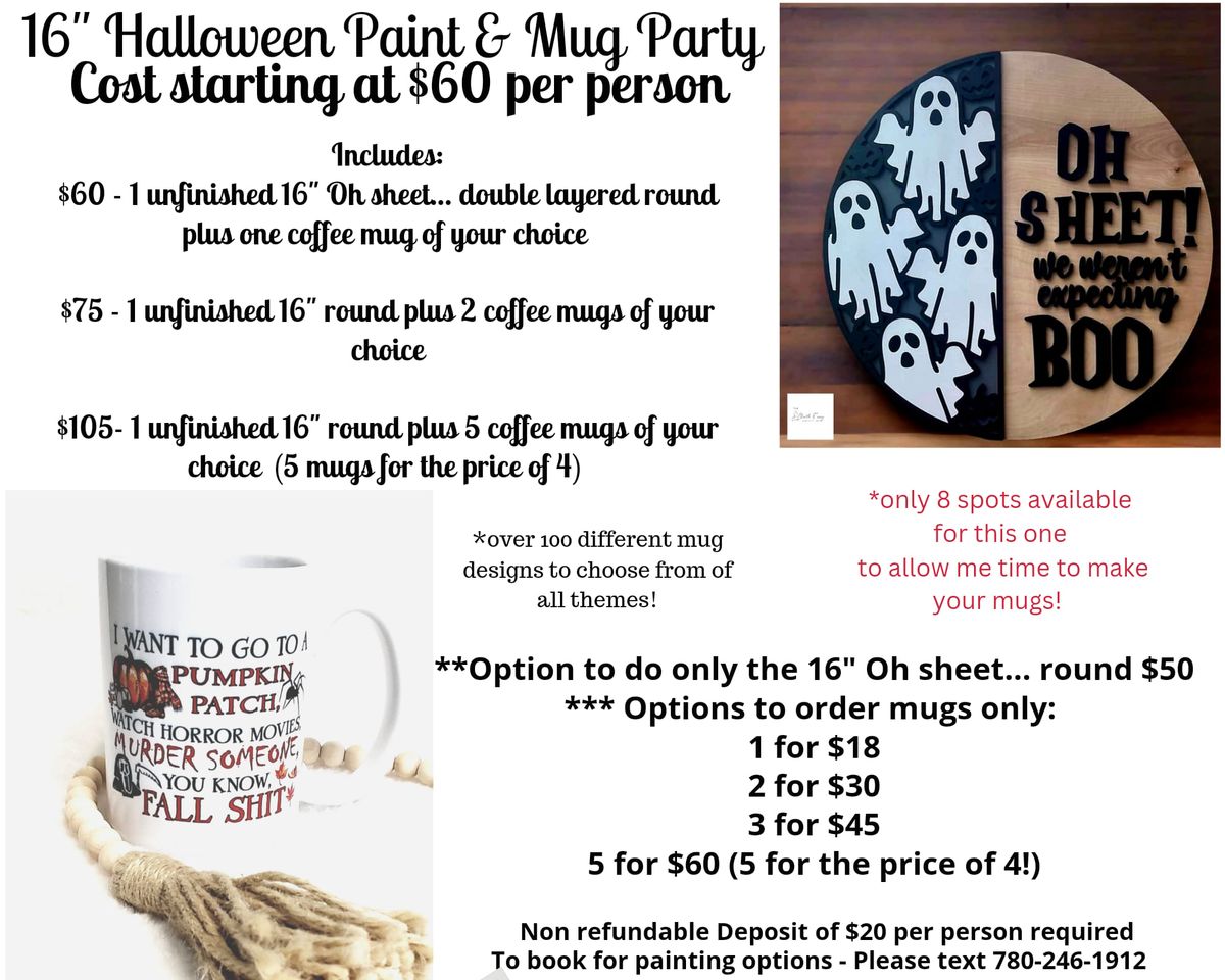 Halloween Paint and mug party 