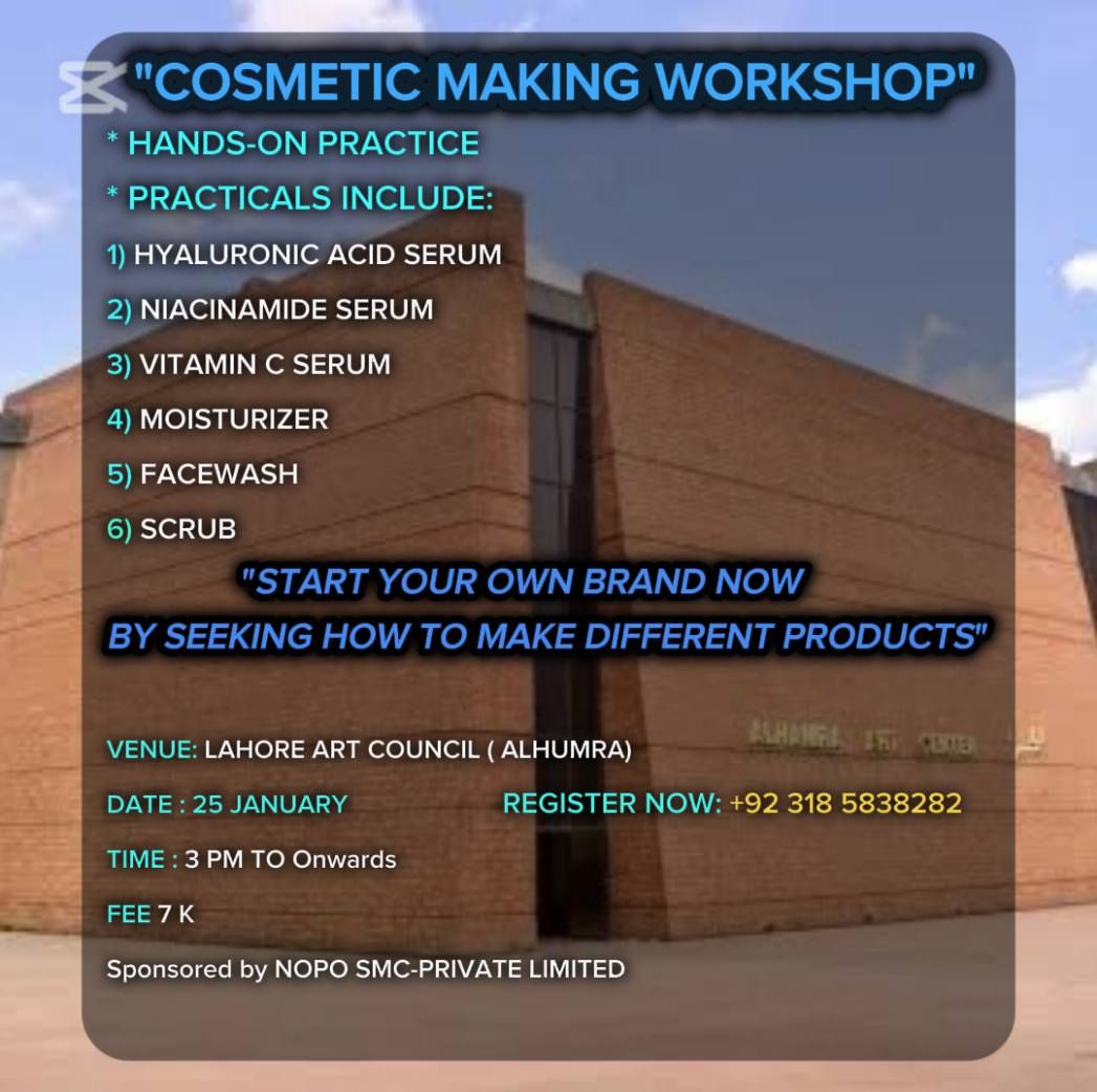 COSMETIC MAKING WORKSHOP 