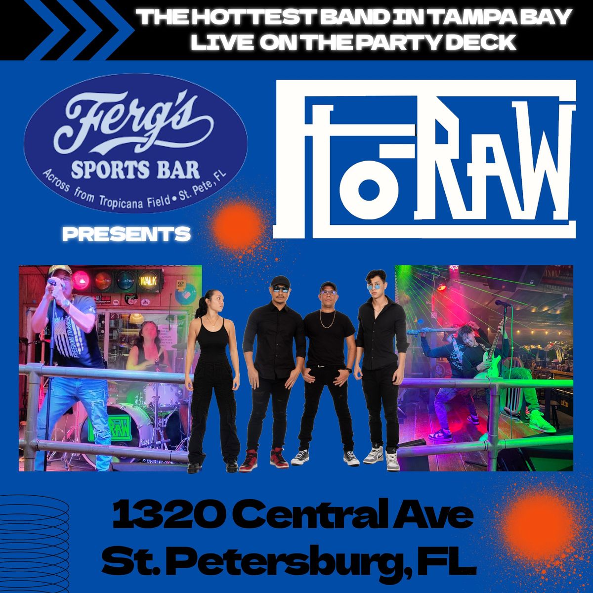 FLO-RAW - Spring Sunday at Ferg's (Hottest Band in Tampa Bay)