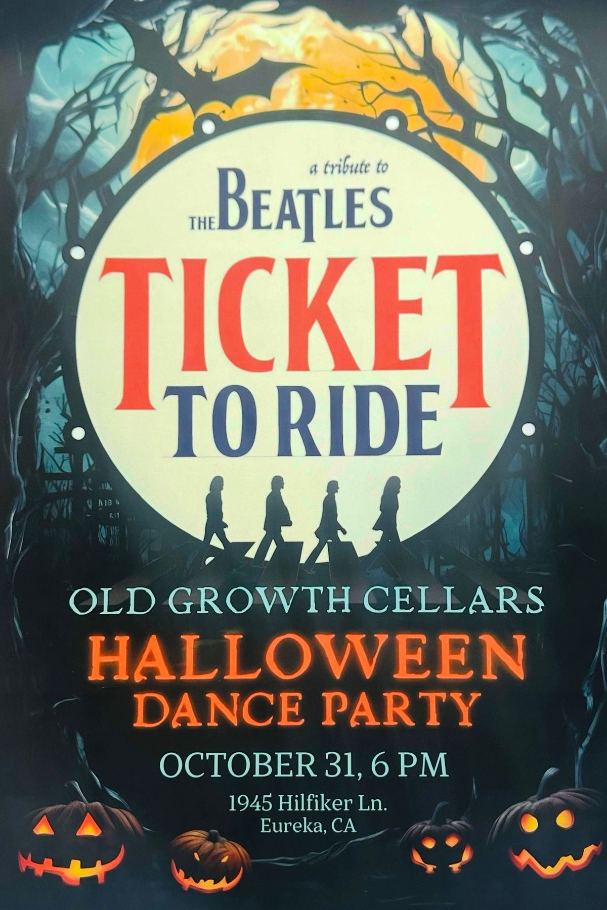 Halloween at Old Growth Cellars! Beatles Tribute Ticket to Ride and our Fall Wine Releases!