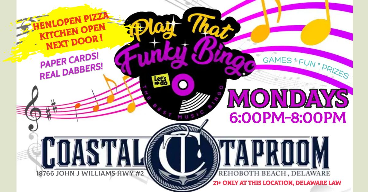 Play That Funky Bingo at Coastal Taproom Rehoboth