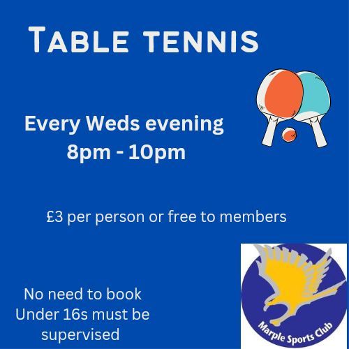 Table Tennis Drop In 