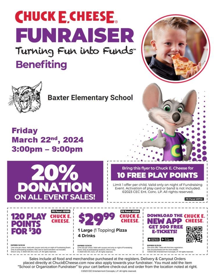 Chuck E Cheese Fundraiser