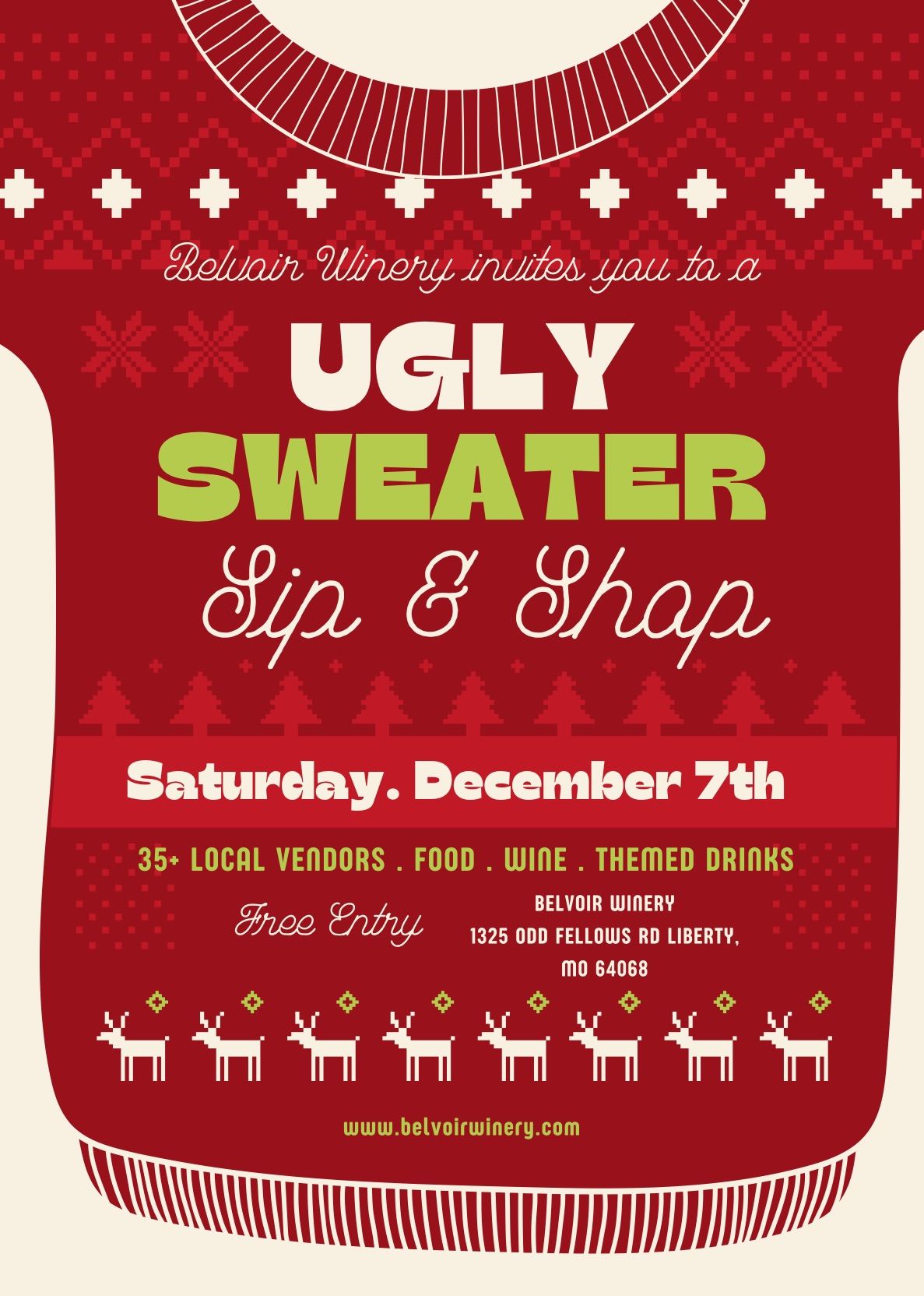 Ugly Sweater Holiday Sip & Shop